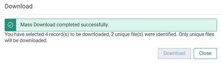 Download Complete Message