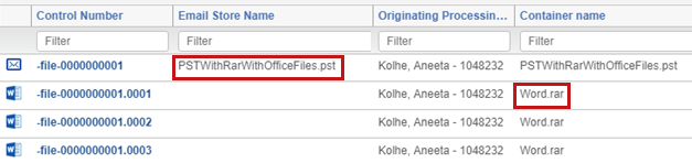 Rar and zip information for Word documents