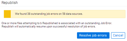 Republish with Errors Warning Modal Window