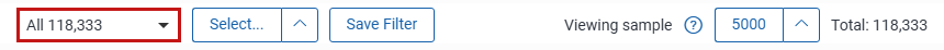 The files tab with the mass actions document count highlighted.