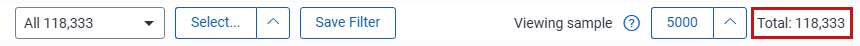 The files tab with the total document count highlighted.