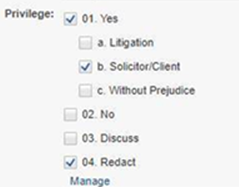 Sample of nested multi choice options