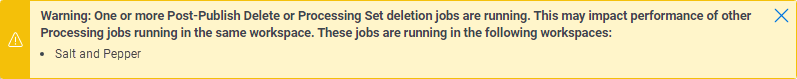 Post-publish delete performance warning