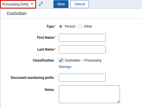 add a processing entity window
