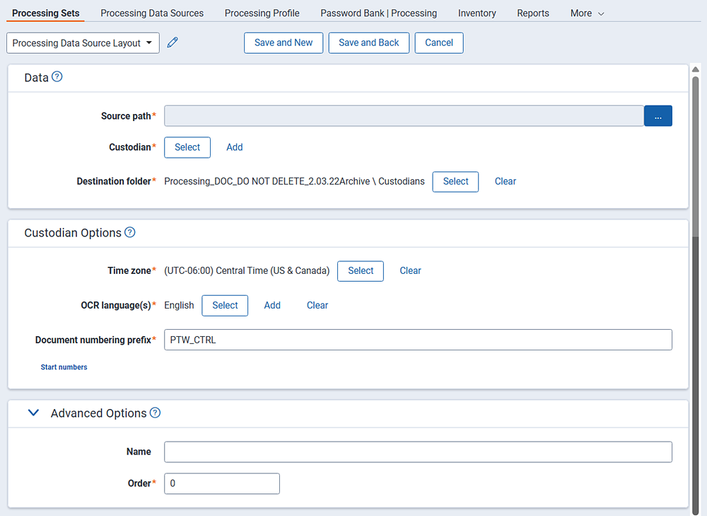 Add data source window from processing sets