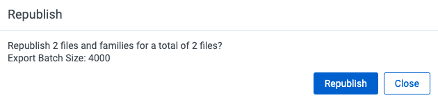 Discovered files retry publish modal