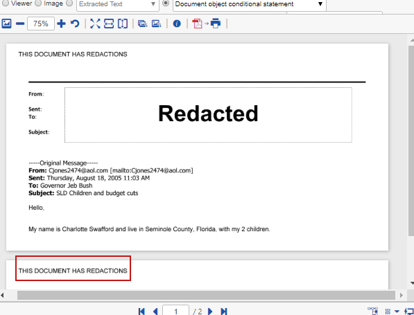 Document object conditional statement branded 