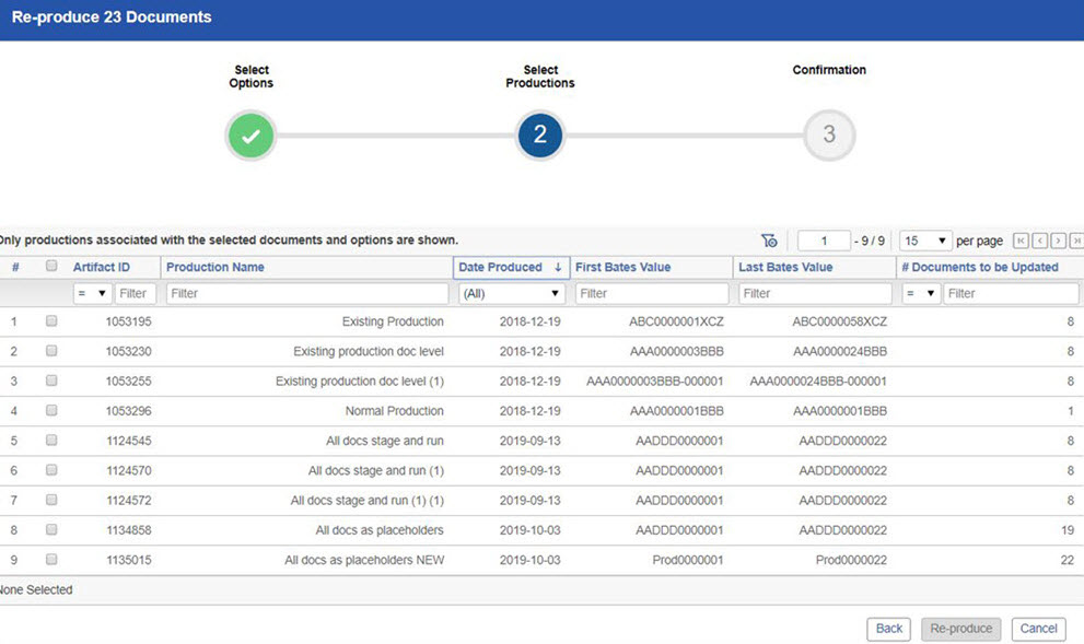 An image of the Re-produce Documents module.