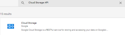 The Cloud Storage API option.