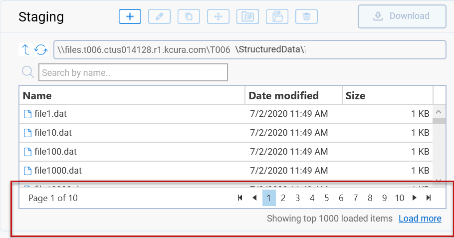 Pagination example