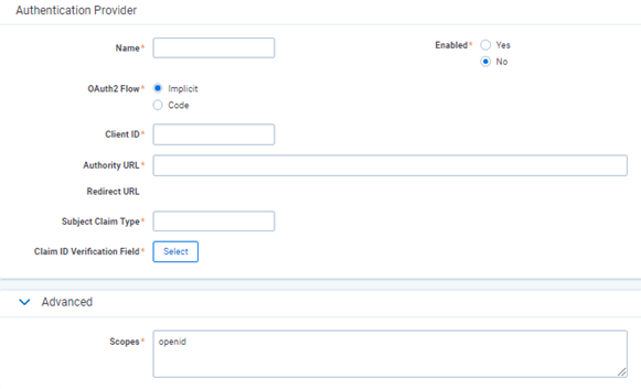 Custodian portal authentication provider layout