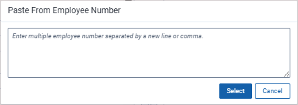 Paste employee numbers to add custodians.