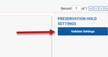 Validate Settings button
