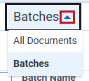 triangle next to Batches title