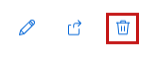 Location of Delete icon