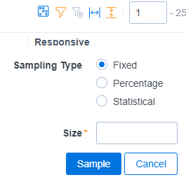 The Sampling drop-down menu