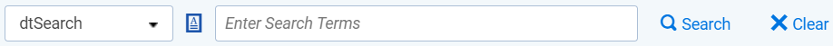 The dtSearch search bar.