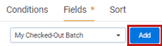 The Add button when selecting a view to add all fields from.