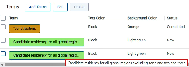 Hover to View the Full Search Term String