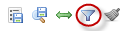 Highlighting the filter icon.