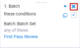 Highlight of the close icon.