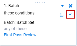 Highlight of the on and off toggle.