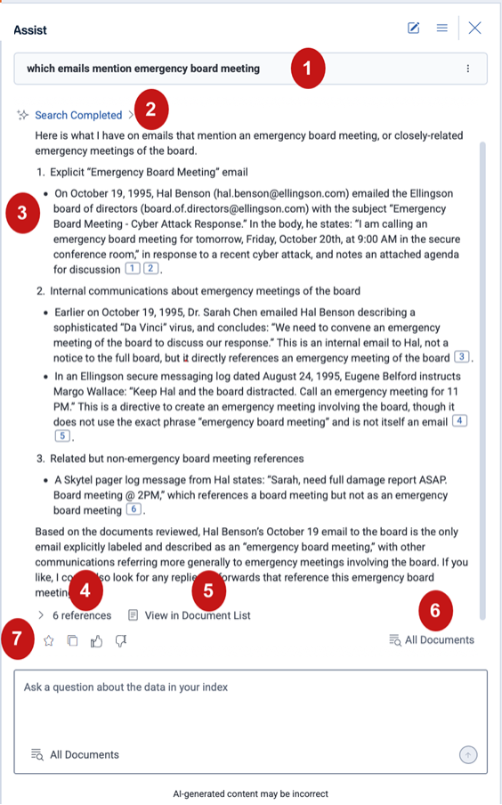 Reponse panel with Search Complete summary collapsed.
