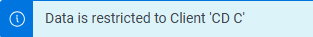 Client domain filtering notification