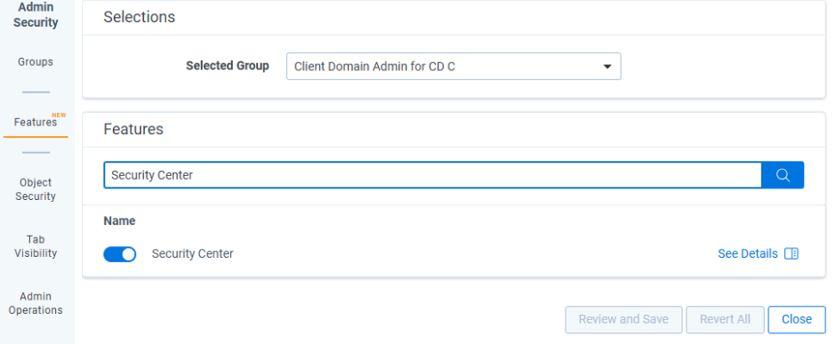 Assigning Client Domain system admin. permissions