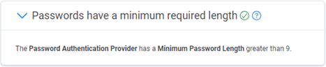 Example of best practice met with green checkmark