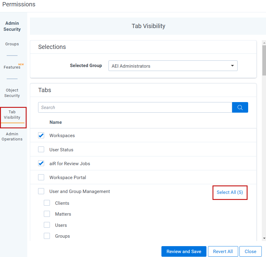 Tab Visibility tab