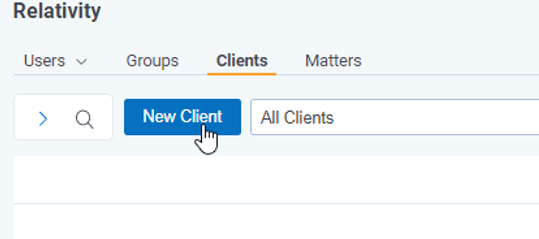 New client button