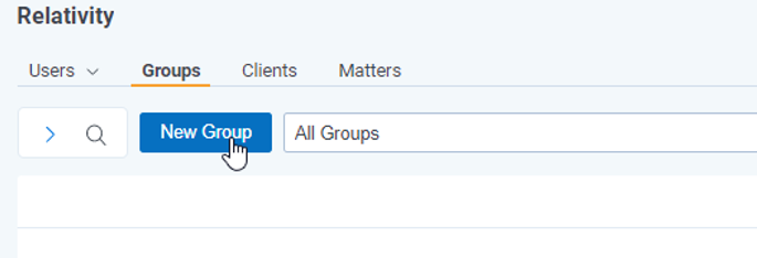 New group button