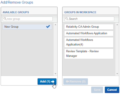Adding / Removing groups