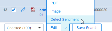 Sentiment analysis mass action