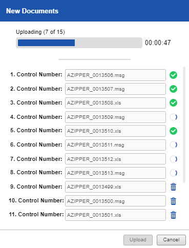 New Documents pop-up