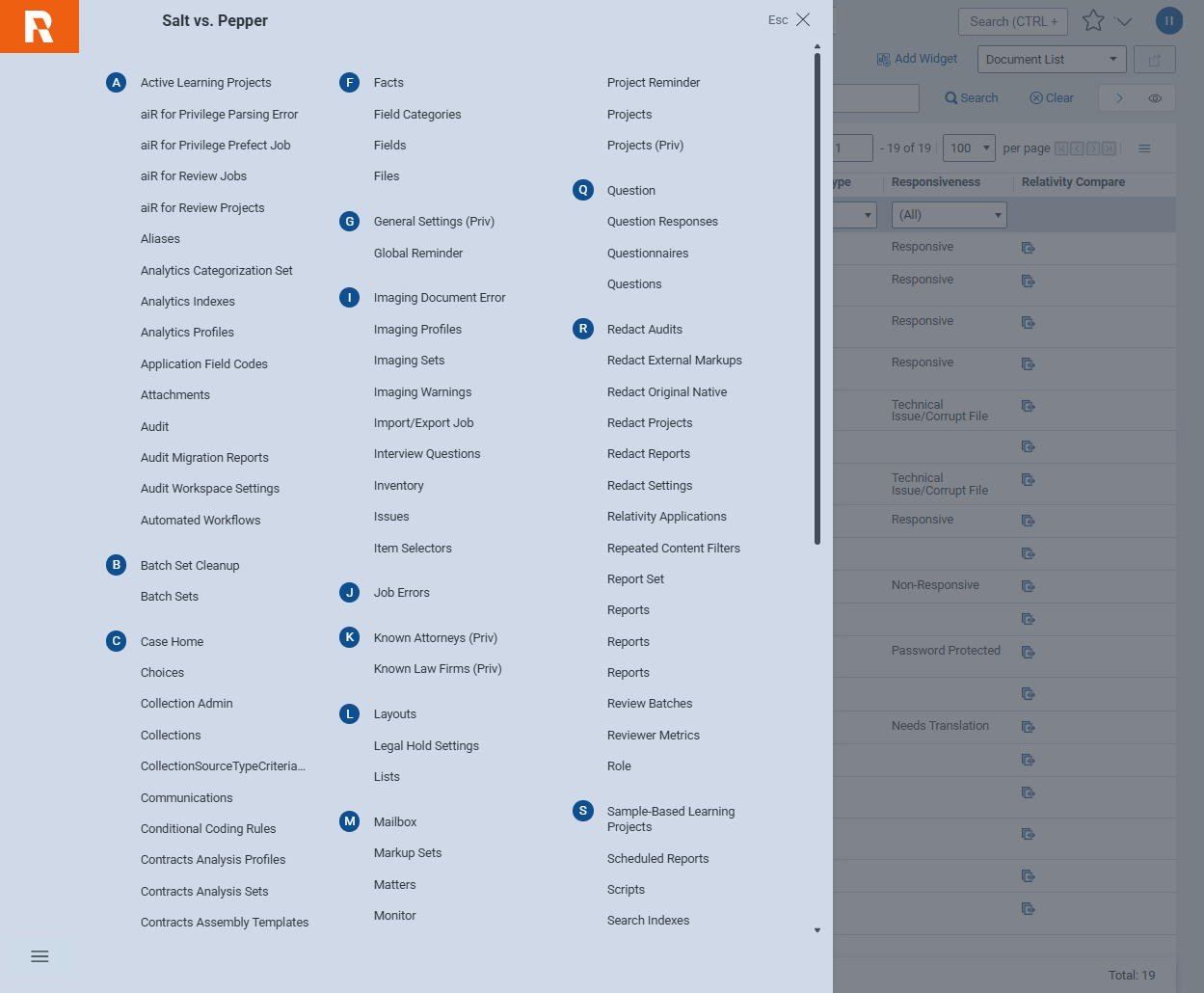 View the All tabs menu.