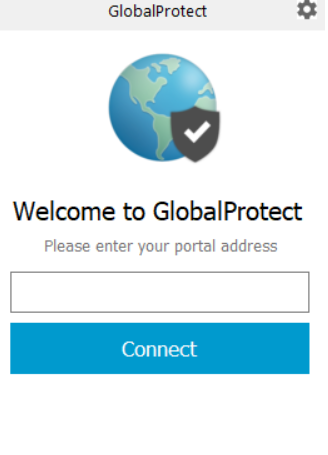 Welcome to Global Protect connection screen