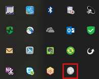 Global protect icon on machine