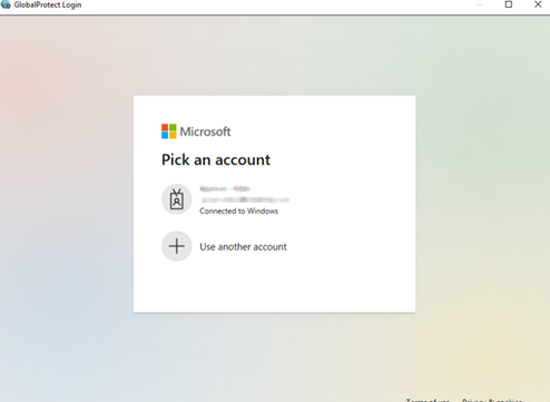 Pick a Microstoft account