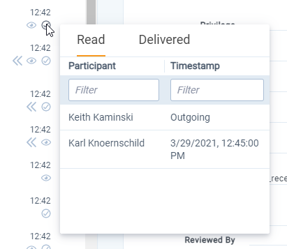 The Read modal displays.