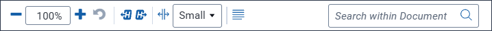 The Extracted Text Viewer toolbar options.