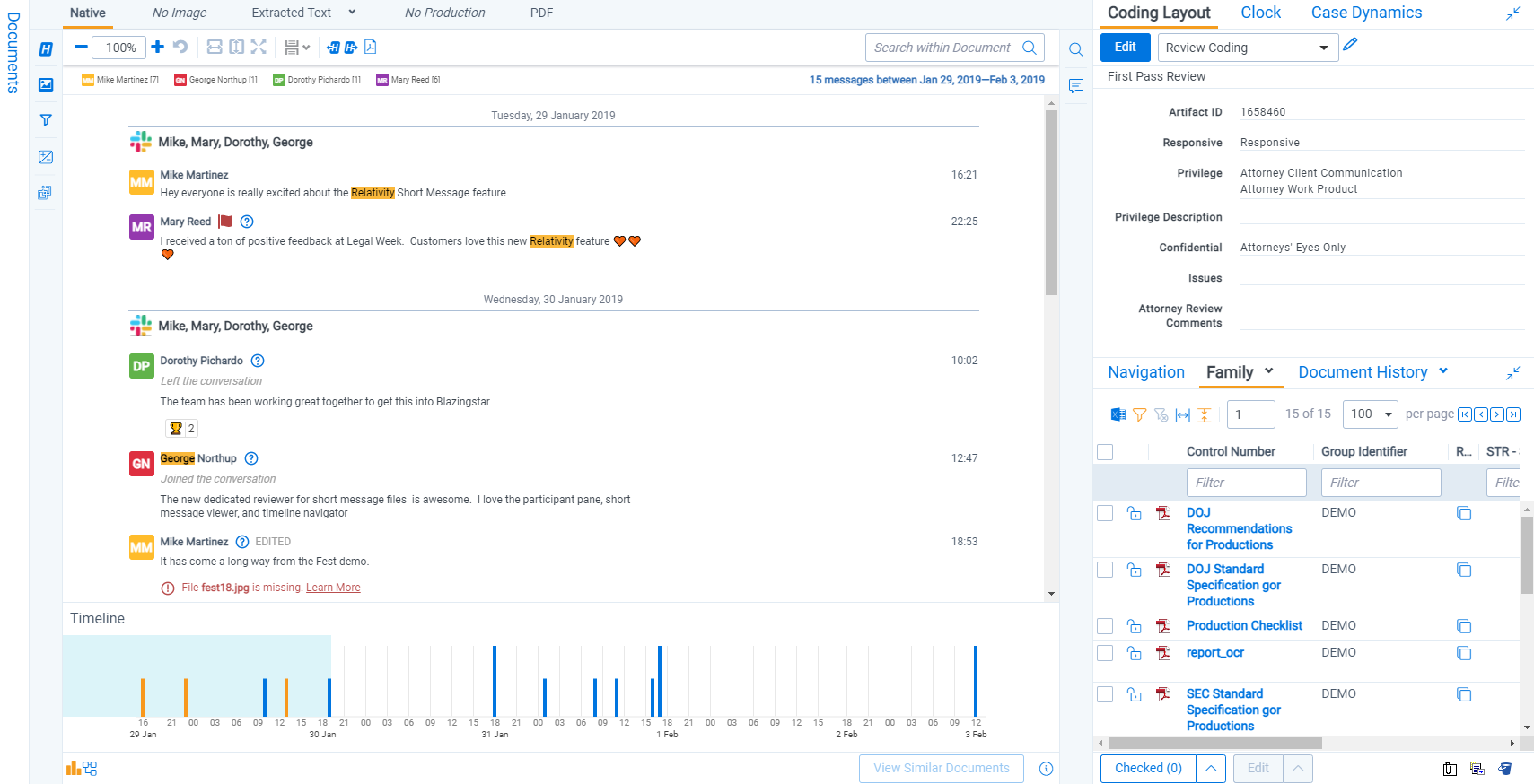 The Short Message Viewer with the Coding Layout expanded.