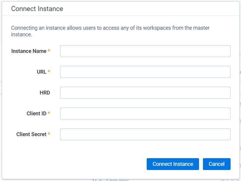 Connect Instance settings