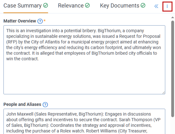 Prompt Criteria panel with 3 dot More button highlighted.