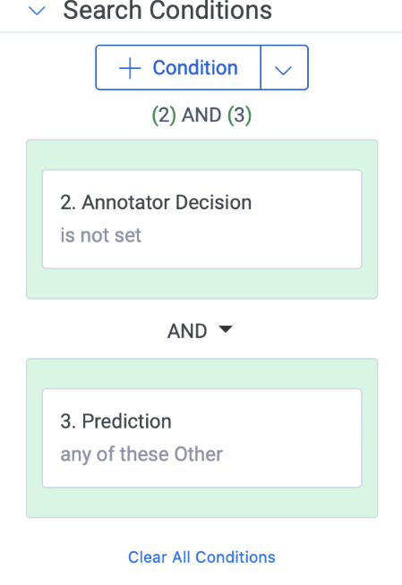 Search Conditions for Step 10