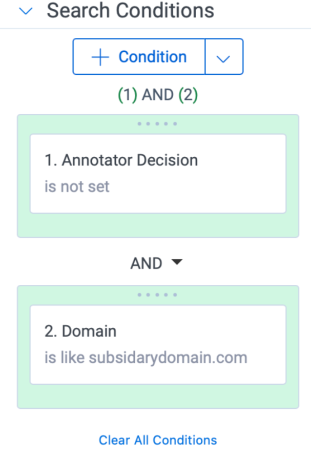 Search Conditions for Step 4