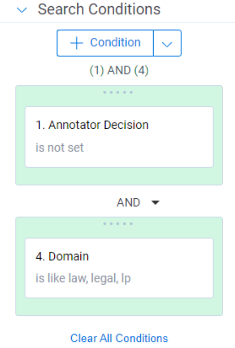 Search Conditions for Step 7