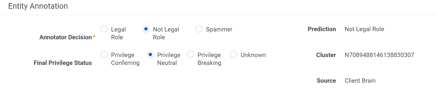 An image of Entity Annotation options