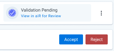 Accept and reject buttons